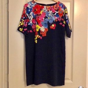 Ann Taylor Loft navy dress with floral print